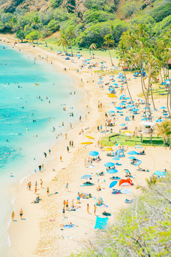 hanauma bay crowded beach photography