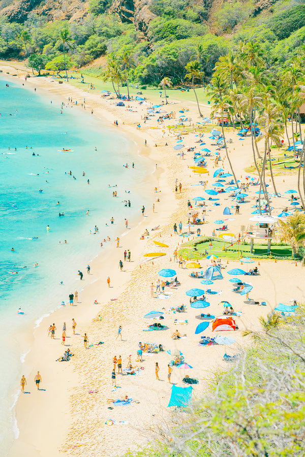 hanauma bay crowded beach photography